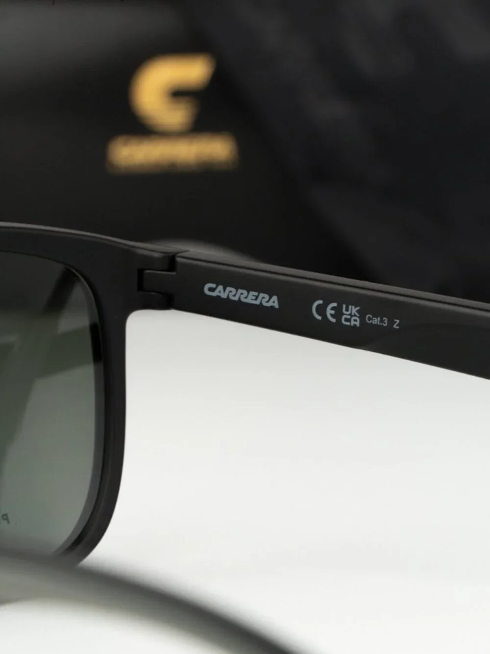Carrera Men Sunglasses Black Green Polarized Square CARRERA 8059/S 0003 UC NEW